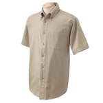 Logo Apparel - Devon & Jones Men's Titan Twill Short Sleeved Dress Shirt - Dark/All