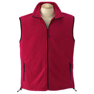 Devon & Jones Wintercept Fleece Vest - Dark/All Red