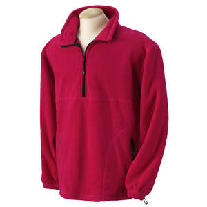 Devon & Jones Wintercept Fleece Quarter-Zip Jacket - Dark/All Red