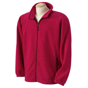 Devon & Jones Men's Wintercept Fleece Full-Zip Jacket - Dark/All Red