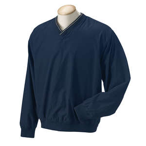 Devon & Jones Men's Windcheater Wind Shirt - Dark/All Blue, Navy/Stone