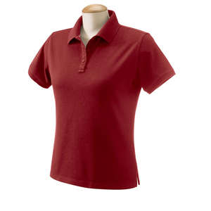 Devon & Jones Women's Dri-Fast Pique Polo - Dark/All Red, Crimson