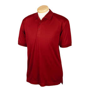 Devon & Jones Men's Dri-Fast Advantage Solid Mesh Polo - Dark/All Red, Crimson