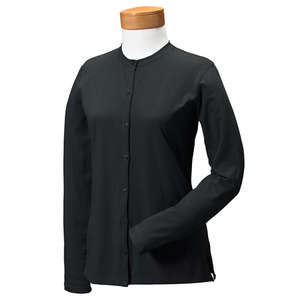 Devon & Jones Pink Women's Stretch Jersey Long-Sleeve Cardigan - Dark/All Black