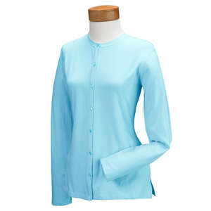 Devon & Jones Pink Women's Stretch Jersey Long-Sleeve Cardigan - Dark/All Peony