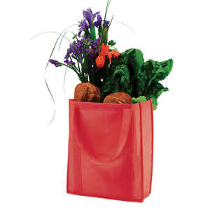 econscious Non-Woven Grocery Tote - Dark/All Red