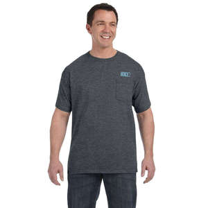 Custom Promotional Hanes 6 oz. Tagless T-Shirt with Pocket - Dark/Colors