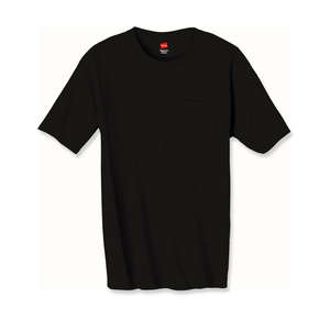 Hanes 6 oz. Tagless T-Shirt with Pocket - Dark/Colors Black