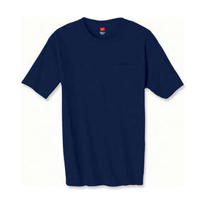 Hanes 6 oz. Tagless T-Shirt with Pocket - Dark/Colors Blue, Navy