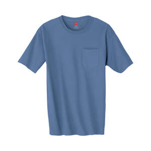 Hanes 6 oz. Tagless T-Shirt with Pocket - Dark/Colors Blue, Denim