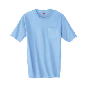 Hanes 6 oz. Tagless T-Shirt with Pocket - Dark/Colors Blue, Light