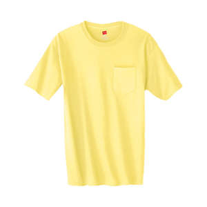 Hanes 6 oz. Tagless T-Shirt with Pocket - Dark/Colors Yellow