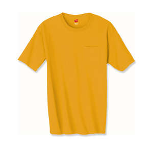 Hanes 6 oz. Tagless T-Shirt with Pocket - Dark/Colors Gold