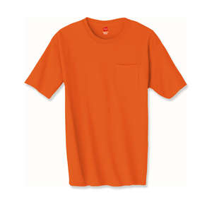 Hanes 6 oz. Tagless T-Shirt with Pocket - Dark/Colors Orange
