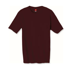 Hanes 6 oz. Tagless T-Shirt with Pocket - Dark/Colors Maroon