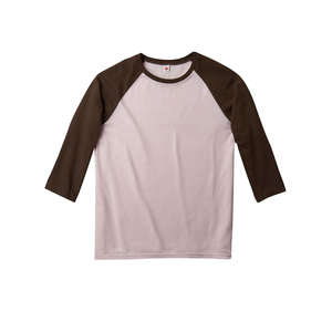 Hanes Women's ComfortSoft 3/4-Sleeve Raglan T-Shirt - Dark/All Pink, Pale/Chocolate