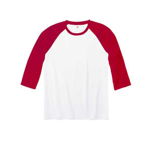Hanes Women's ComfortSoft 3/4-Sleeve Raglan T-Shirt - Dark/All White/Red, Deep
