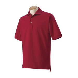 Harvard Square Men's Pima Reserve Polo - Dark/All Red, True