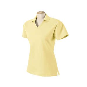 Harvard Square Women's Pima Reserve V-Neck Polo - Dark/All Butter