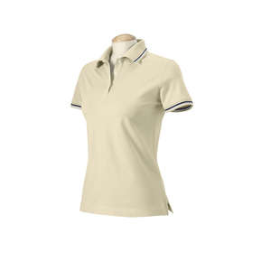 Harvard Square Women's Pima Reserve Tipped Pique Polo - Dark/All Stone/White/Navy