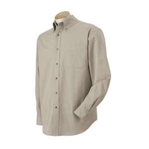 Harvard Square Men's Five-Star Performance Twill Shirt - Dark/All Putty
