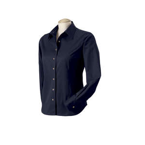 Harvard Square Women's Five-Star Performance Twill Shirt - Dark/All Blue, Ink