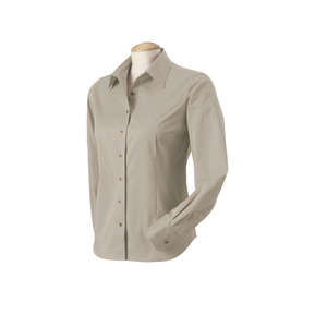 Harvard Square Women's Five-Star Performance Twill Shirt - Dark/All Putty