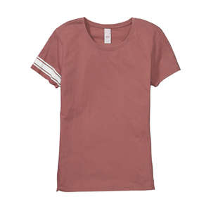 Hyp Women's Vassar Varsity T-Shirt - Dark/All Red, Poppy/White