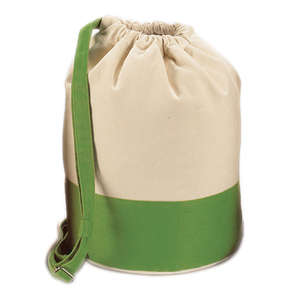 Hyp 14 oz. Canvas Beach Duffel - Dark/All Natural/Green, Clover
