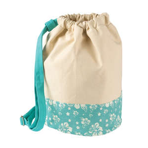 Hyp 14 oz. Canvas Beach Duffel - Dark/All Natural/Aqua Hibiscus