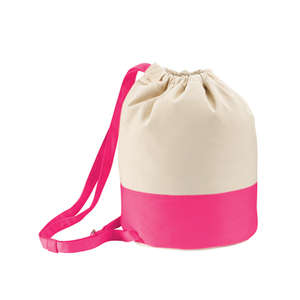 Hyp 14 oz. Canvas Beach Duffel - Dark/All Natural/Pink, Flamingo