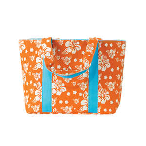 Hyp Reversible Printed Terry-Lined Tote - Dark/All Orange/Blue, Hawaiian