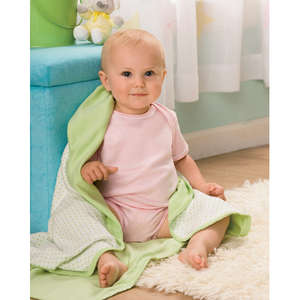 Custom Promotional Apples & Oranges Infant Jordan Reversible Blanket - Dark/All