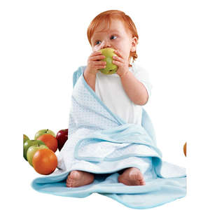 Apples & Oranges Infant Jordan Reversible Blanket - Dark/All Blue, Powder