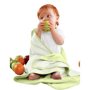 Apples & Oranges Infant Jordan Reversible Blanket - Dark/All Green Grapes