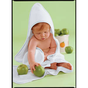 Custom Promotional Apples & Oranges Infant Reily Towel and Washcloth Set - Dark/All