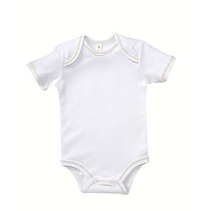 Apples & Oranges Infant Bobbie Zig-Zag Creeper - Dark/All White/Yellow, Banana Milkshake