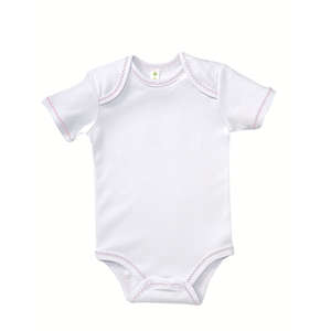 Apples & Oranges Infant Bobbie Zig-Zag Creeper - Dark/All White/Pink, Rosey Cheeks