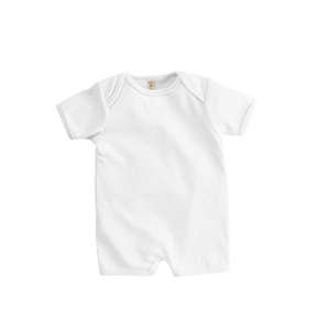 Apples & Oranges Infant Andy 1x1 Rib Shortall Romper - Dark/All White
