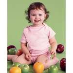 Custom Infants & Toddlers - Apples & Oranges Infant Andy 1x1 Rib Shortall Romper - Dark/All
