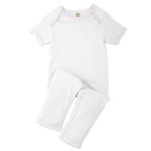 Apples & Oranges Infant Devon Zig-Zag Romper - Dark/All White/Pink, Rosey Cheeks