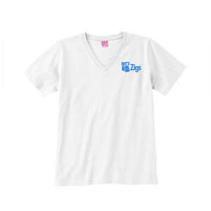 Custom Promotional LA T Sportswear Women's Combed Ringspun V-Neck T-Shirt - White/Neutral