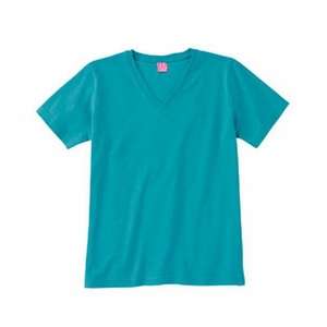 LA T Sportswear Women's Combed Ringspun V-Neck T-Shirt - Dark/Colors Teal