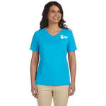 Personalized Ladies T-Shirts - LA T Sportswear Women's Combed Ringspun V-Neck T-Shirt - Dark/Colors