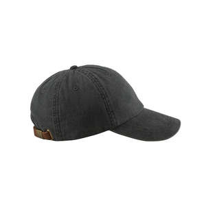 Adams 6-Panel Washed Pigment-Dyed Cap - Dark/All Black