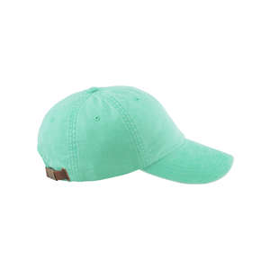 Adams 6-Panel Washed Pigment-Dyed Cap - Dark/All Green, Seafoam
