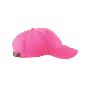 Adams 6-Panel Washed Pigment-Dyed Cap - Dark/All Pink, Hot