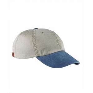 Adams 6-Panel Two-Tone Washed Pigment-Dyed Cap - Dark/All Stone/Blue, Royal