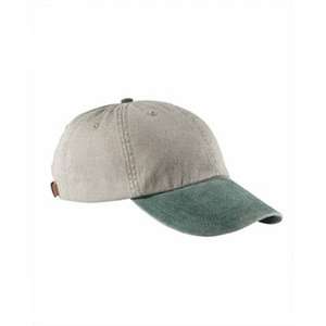 Adams 6-Panel Two-Tone Washed Pigment-Dyed Cap - Dark/All Stone/Green, Forest