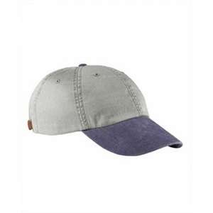 Adams 6-Panel Two-Tone Washed Pigment-Dyed Cap - Dark/All Stone/Blue, Navy